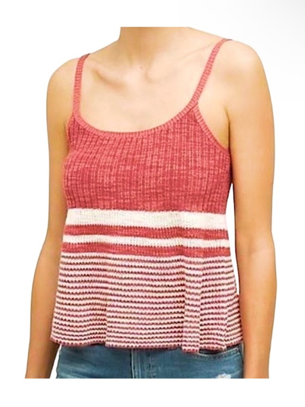 NWT Moth Striped Nuru Striped Knit Tank